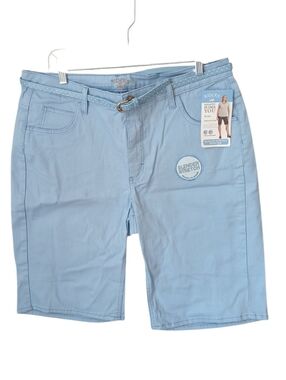 Riders by Lee Blue Slender Stretch Bermuda Shorts Size 16 NWT
